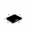 Placa Gas - Vitrokitchen EN636LIN, Tres Fuegos, 60 cm, Natural, Inyectores Gas Natural, Inox