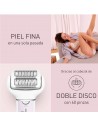 Depiladora - Panasonic ES-EY30-V503 Wet&Dry, Cabezal Flexible de 90º, Tres Velocidades, Luz Led, Doble Disco con 60 Pinzas