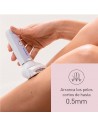 Depiladora - Panasonic ES-EY30-V503 Wet&Dry, Cabezal Flexible de 90º, Tres Velocidades, Luz Led, Doble Disco con 60 Pinzas