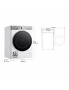 Lavadora Secadora Libre Instalación - LG F4DR9513A2W, 13/7Kg, 1400 RPM, Autodose, Vapor+