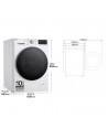 Lavadora Libre Instalación - LG F4WR5509A1W, 9 kg, 1400 rpm,  Autodose, Wifi, Blanco