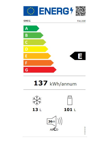 Frigorífico Una Puerta - Smeg FA120E,...
