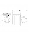Secadora Condensación -  Whirlpool FFTN M11 82 SP, Bomba de Calor, 8 Kg, Blanco