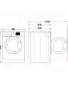 Lavadora Secadora Libre Instalación - Whirlpool  FFWDB 864349 WV SPT, 8/6Kg, 1400 RPM, Blanco