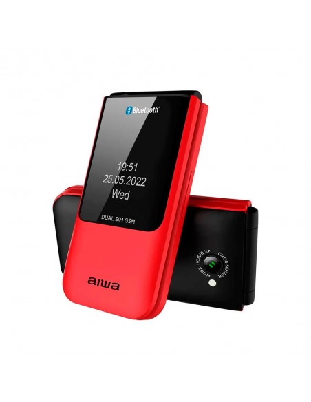 Teléfono Móvil - Aiwa FP-24, Rojo