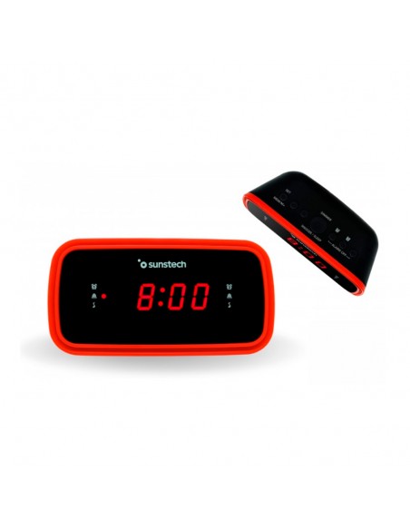 Radio Despertador - Sunstech FRD60, Rojo
