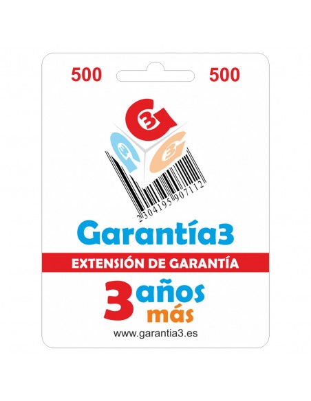 Ampliación de Garantía 3 Máximo 500...