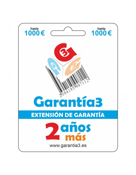 Ampliación de Garantía 3 Máximo 1000...