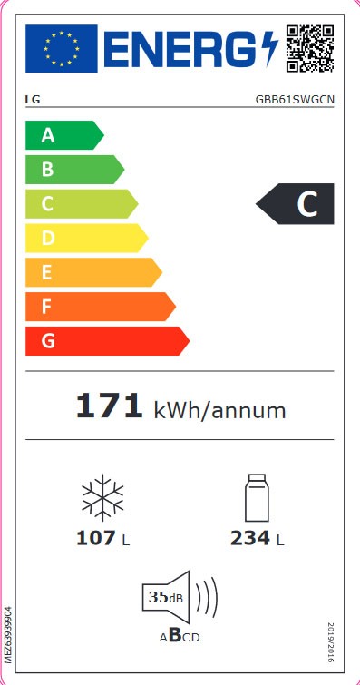 Etiqueta de Eficiencia Energética - GBB61SWGCN1