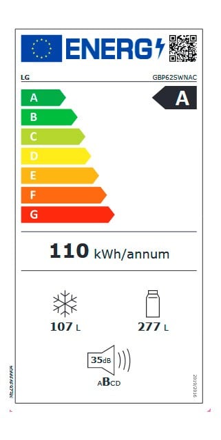 Etiqueta de Eficiencia Energética - GBP62SWNAC