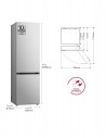 Combi Libre Instalación - LG GBV7280AMB, Inox Texturizado, 2.03m, Eficiencia A