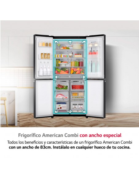 Frigorífico negro LG GMQ844MC5E | Con...