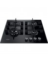 Placa Gas Natural - Whirpool GOWL 628N, 4 fuegos, Cristal Negro