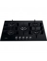 Placa Gas - Whirpool GOWL 728NB, 5 fuegos, Cristal Negro