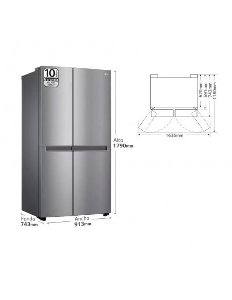 Frigorífico Americano -LG GSBV30PZXM,...