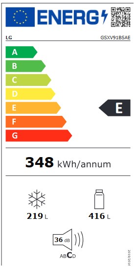 Etiqueta de Eficiencia Energética - GSXV91BSAE