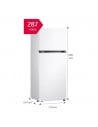 Frigorífico Dos Puertas -  LG GTBV20SWGKD, Blanco, 1,68 metros,  No-Frost