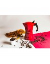 Cafetera Italiana -  Jata HCAF2006 Vulcano, 6 Tazas, Rojo
