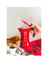 Cafetera Italiana -  Jata HCAF2006 Vulcano, 6 Tazas, Rojo