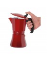 Cafetera Italiana -  Jata HCAF2006 Vulcano, 6 Tazas, Rojo