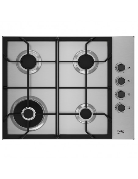 Placa Gas - Beko HIBW64125SX, Cuatro...