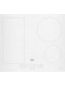 Placa Inducción - Beko HII64200FMTW, 4 Zonas, 60 cm, Blanco, Sin Marco