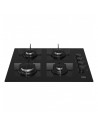 Placa Gas - Beko  HING 64120 SB, Cuatro Fuegos, Butano, Cristal Negro