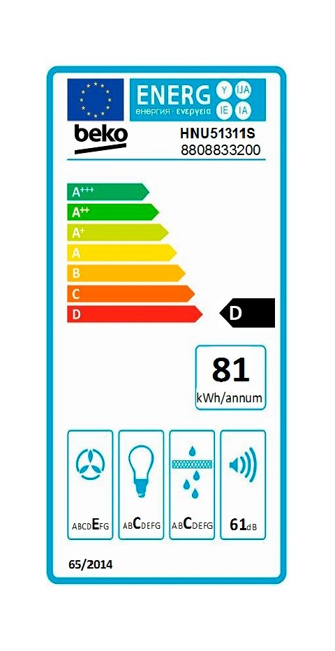 Etiqueta de Eficiencia Energética - HNU51311S