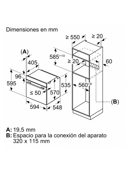 Horno Multifunción - BOSCH HRA574BS0,...