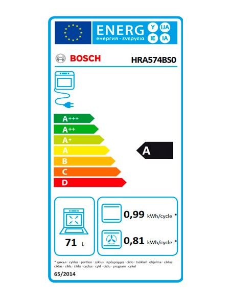 Horno Multifunción - BOSCH HRA574BS0,...