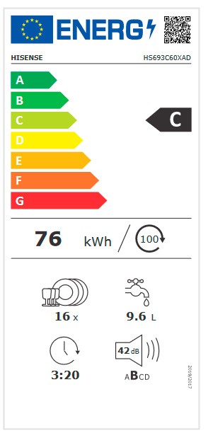 Etiqueta de Eficiencia Energética - HS693C60XAD