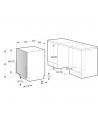 Lavavajillas Integrable - Hisense HV543D10, 11 servicios, 44 dB, 45 cm