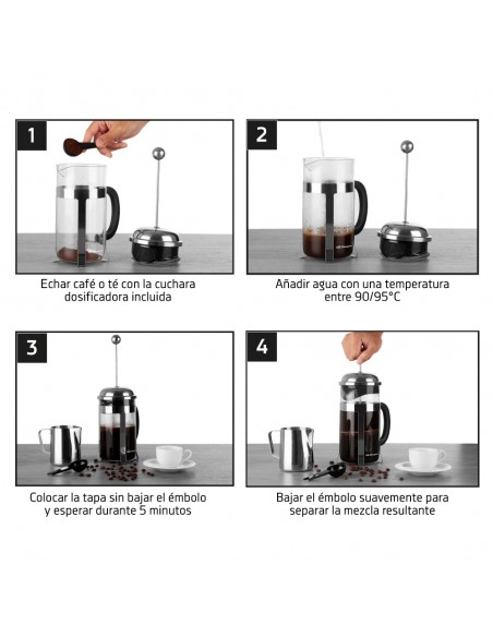 Cafetera  Émbolo - Orbegozo KFP350,...