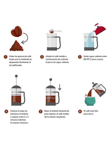 Cafetera  Émbolo - Orbegozo KFP350,...