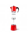 Cafetera Italiana - Orbegozo KFR1240, 12 Tazas, Rojo
