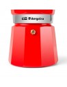 Cafetera Italiana - Orbegozo KFR1240, 12 Tazas, Rojo