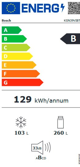 Etiqueta de Eficiencia Energética - KGN39VIBT