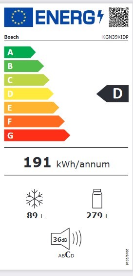 Etiqueta de Eficiencia Energética - KGN39XIDP
