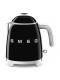 Hervidor - Smeg KLF05BLEU, 1400W, 0,8 Litros, Negro