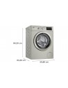 Lavadora Libre Instalación - BOSCH WAN2428XES, Inox, 8 kg, 1200 rpm, Eficiencia A