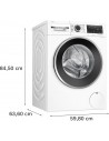 Lavadora Libre Instalación - BOSCH WGG244F1ES, Blanco, 9 kg, 1400 rpm, iDOS