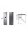 Combi con Dispensador - SAMSUNG RB38C655DS9/EF, Inox, No Frost, Altura 2.03 m, Smart AI, Eficiencia D