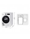 Secadora - SAMSUNG DV90CGC2A0AEEC, 9Kg, Blanco, Wifi, Eficiencia A