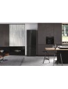 Combi 3 Puertas - HAIER HTW7720DNGB, Cristal Negro, Altura 200 cmm, Anchura 70 cm