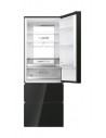 Combi 3 Puertas - HAIER HTW7720DNGB, Cristal Negro, Altura 200 cmm, Anchura 70 cm