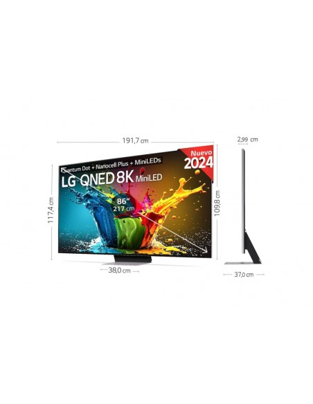 TV MiniLED - LG 75QNED99T9B, 8K Smart...