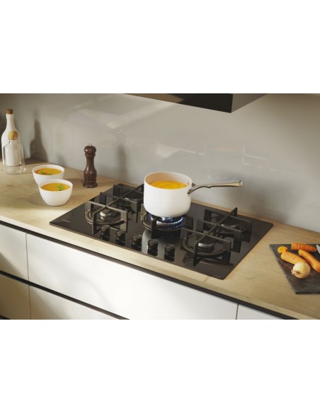 Placa Gas - CANDY CVG74WTB, 75 cm, Negro