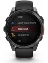 Smartwatch - GARMIN Fenix 8 Slate, Gris, 43 mm, 10 ATM