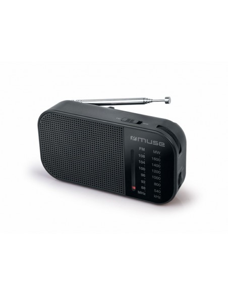 Radio Portátil - MUSE M-025 R, Negro