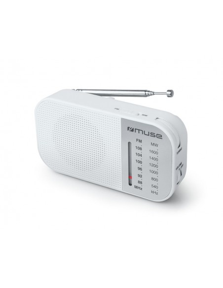 Radio Portátil - MUSE M-025 RW, Blanco
